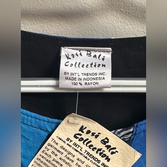 NEW Vintage Kosi Bali 90s Patchwork Blue Quilted Jacket Handmade Women’s M/L - Picture 6 of 11